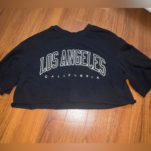 black and white size small t-shirt crop top Shein